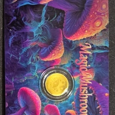 *SALE* 1/1000th Gold Magic Mushroom - additional view