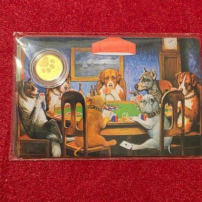 1/1000th Gold Poker Dogs