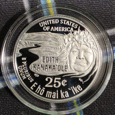 1/5 oz .999 Silver Proof 2023-S Edith Kanaka'Ole
