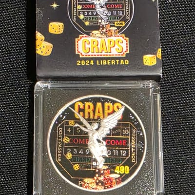 Craps 2024 1 oz Silver Colorized Lib Coin - additional view