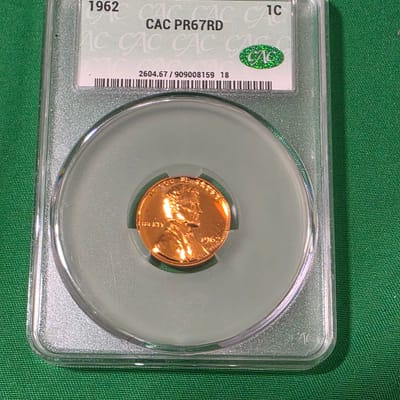 1962 Penny 1c CAC PR67RD 🔥👀LUSTROUS👀🔥