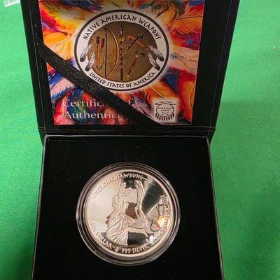 2018 1 oz Silver Native American Weapons - additional view