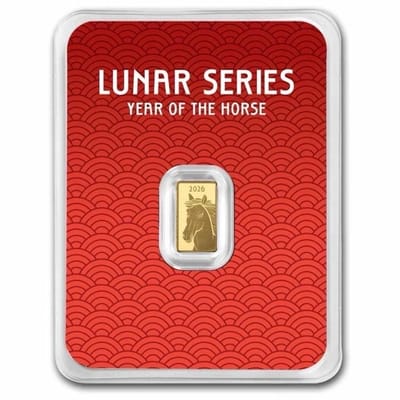 2026 1 Gram Gold Bar Lunar Series Year of the Hors