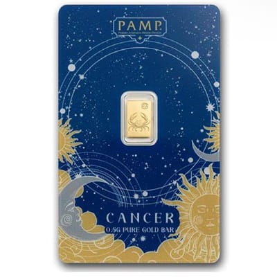 1/2 g PAMP gold bar zodiac cancer