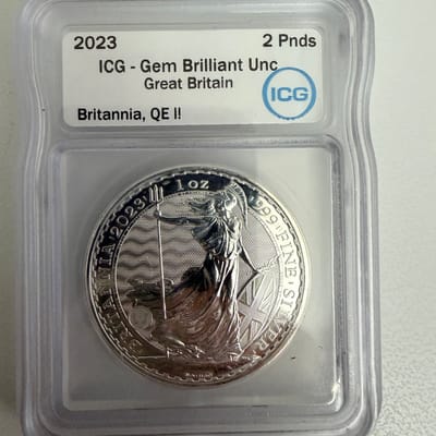 2023 Great Britain £2 Silver Britannia GBU