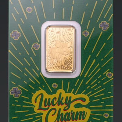 Lucky Pig 5g Pure Gold Bar
