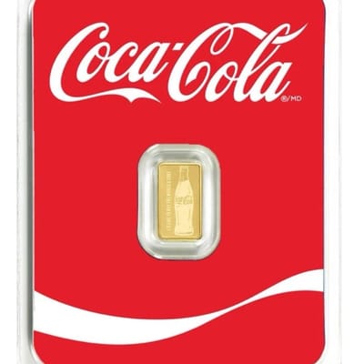 1/2 Gram Gold Coca Cola Bottle And Logo Limited Ed