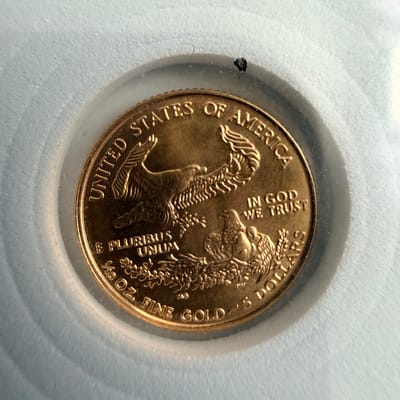 1999 1/10 oz American Gold Eagle in case - additional view