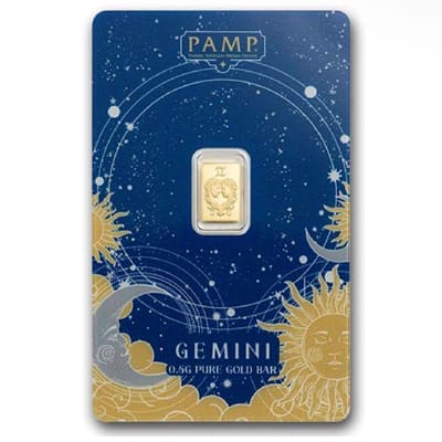 1/2 g pamp gold zodiac Gemini