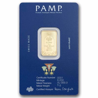 5 gram Gold Bar - PAMP Suisse (Lucky Scarab) - additional view