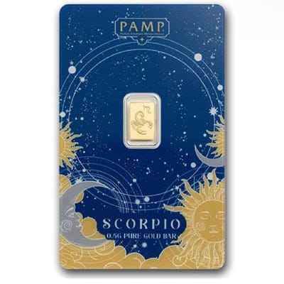 1/2 gram gold bar Pamp Scorpio