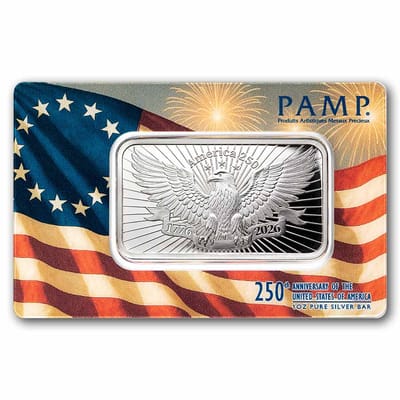 1 oz PAMP Suisse 250th Anniversary of the US