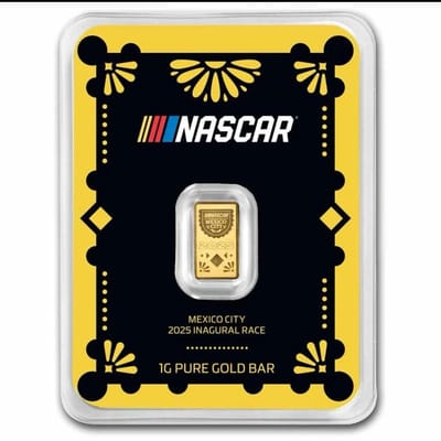2025 NASCAR - 1 Gram Gold Bar in Assay-Mexico