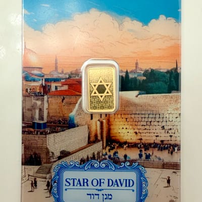 2025 1 Gram Gold Bar PAMP Suisse Star Of David9999