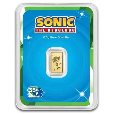 Sonic the Hedgehog 35th Anniversary 1/2 Gram Gold 