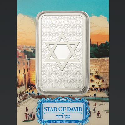 1oz Pure Silver Bar - Star of David