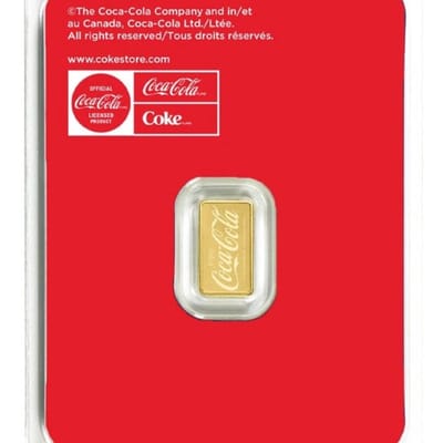 1/2 Gram Gold Coca Cola Bottle And Logo Limited Ed - additional view