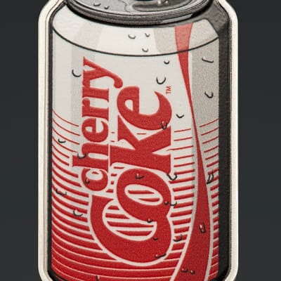 Cherry Coke 40th Anniversary Can 1oz Silver Coin