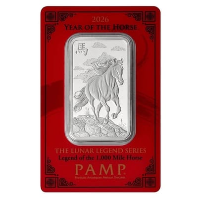 2026 PAMP Lunar Legends 1000 Mile Horse 1 oz Silve