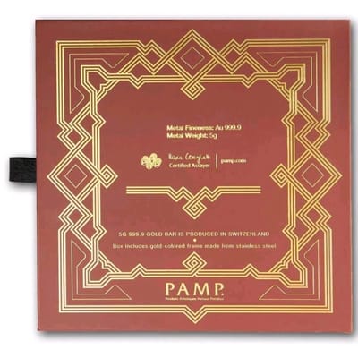 5 gram Gold Bar - PAMP Suisse Arabian Camel  - additional view