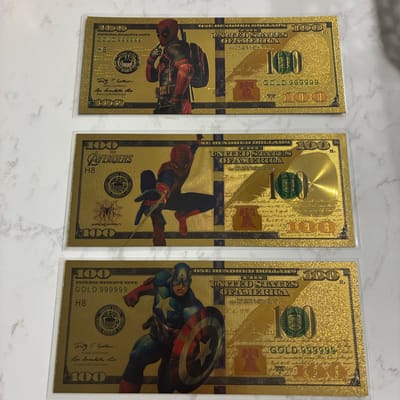 GOLD FOIL NOTE BUNDLE OF FIVE