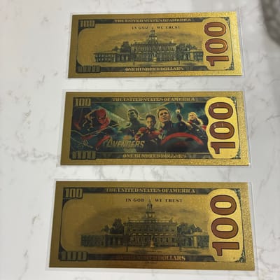 GOLD FOIL NOTE BUNDLE OF FIVE - additional view