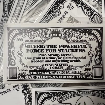 Silver 1 Grain Card - additional view