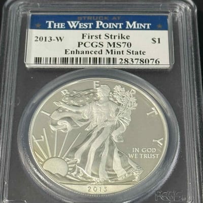 2013-W Silver Eagle PCGS MS70 Enhanced MS - additional view