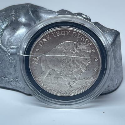 1 oz .999  Liberty Fine Silver Buffalo Round MM - additional view
