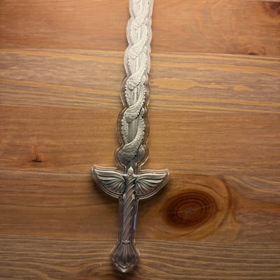 South Korean 2.5 oz silver sword of St Michael