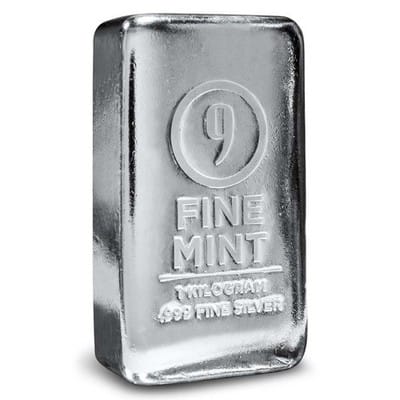 1 Kilo Silver Bar .999 fine PRICE DROP