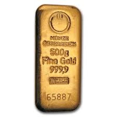 500g Gold Bar, Austrian Mint w/ XRF-Sigma photos!