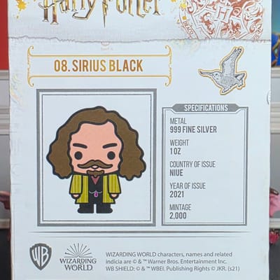 Sirius Black CHIBI 1 Oz Silver Coin 2021 - additional view