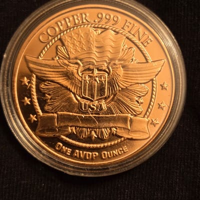 Copper round - additional view