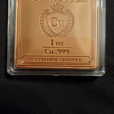 German minted 1 oz copper