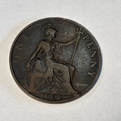 1902 England Penny Edward 7th - additional view