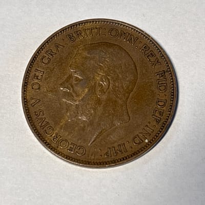 1929 English George 5th Penny