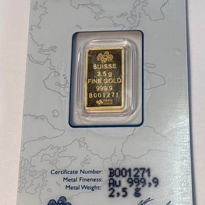 2.5g Pamp Suisse Lady Fortuna Bar in Assay - additional view