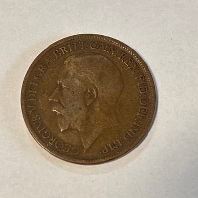1916 English George 5th Half Penny