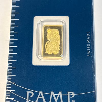 2.5g Pamp Suisse Lady Fortuna Bar in Assay
