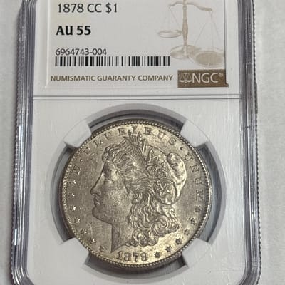 1878 CC Morgan Silver Dollar NGC 55