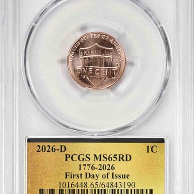 2026 Lincoln Cent 1776-2026 First Day Issue  - additional view