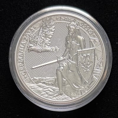 2022 Germania 1 oz Silver 5 Mark .9999 Fine