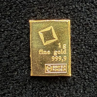 Valcambi Suisse 1 Gram .9999 Fine Gold Bar