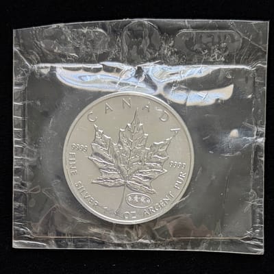 1999 Original Mint Sealed Maple Leaf 1 oz Silver