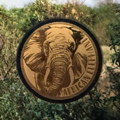 African Elephant 1/1000 oz .999 Gold