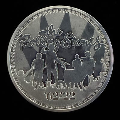 2022 The Rolling Stones 1 oz .999 Silver Coin