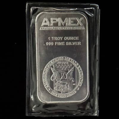1 oz Sealed APMEX Silver Bar .999 Fine Silver
