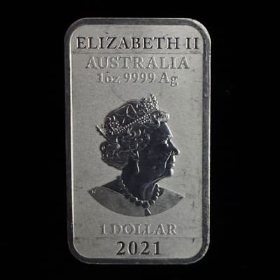 2021 Silver Dragon Australia 1 oz Rectangular Coin - additional view