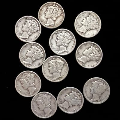 Random Date Mercury Silver Dime – 90% Silver